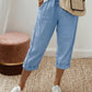 Pantalones capri de verano para mujer con detalles de encaje