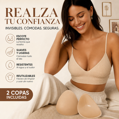 💕¡ÚLTIMO DÍA DE OFERTA! ¡Solo $16.99!💕Almohadillas Elevadoras OUFALI para Sujetador – Ligeramente Acolchadas, Adhesivo de Doble Cara 👙 Reutilizables, Lavables • Realce Natural • Invisibles Bajo la Ropa ✨