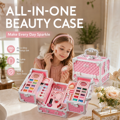 💄 ¡Oferta por tiempo limitado: Ahorra un 49%! ✨ Set de maquillaje lavable de princesa – Juguete de maquillaje seguro y no tóxico, diseñado especialmente para niños 👸