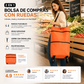 🛒🔥 ¡50% DE DESCUENTO! Carro de la compra plegable 2 en 1 – Práctico, ligero y resistente – Perfecto para la compra diaria, el mercado o el hogar 🥰✨