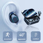 Auricular Bluetooth inalámbrico con recipiente de carga de 2000 mAh y pantalla digital con espejo HD
