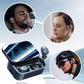Auricular Bluetooth inalámbrico con recipiente de carga de 2000 mAh y pantalla digital con espejo HD