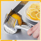 🍋¡50% DE DESCUENTO AHORA! Herramienta creativa de cocina para cortar en rodajas, cortador manual de aleación de aluminio de grado alimenticio, soporte para corte rápido de limón, tomate, cebolla, frutas y verduras blandas