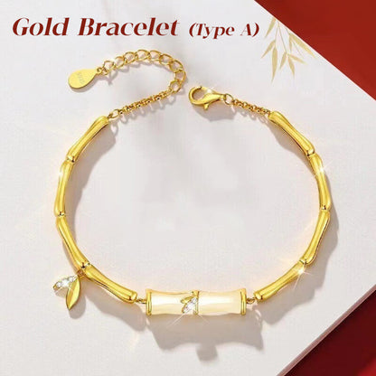 Pulsera de bambú y jade de Hetian