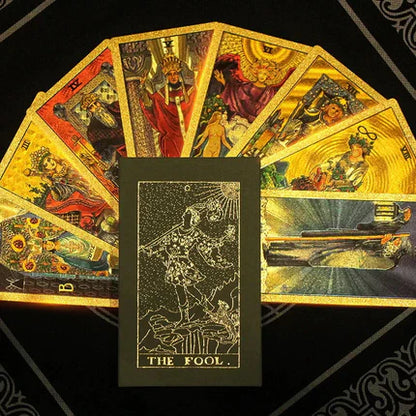 ✨Baraja de tarot Witchy Cauldron en oro rosa con libro guía🔮