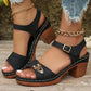 🔥👡 Sandalias de tacón grueso para muje