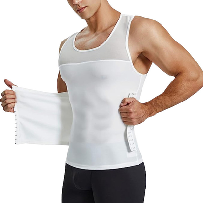 Chaleco moldeador de malla para hombre con efecto reductor de cintura