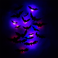 🦇 Decoración de Halloween: Lámpara de Pared LED 3D con Forma de Murciélago