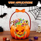 ❄️ ¡Summerfresh 50% DE DESCUENTO! 🍬 Pack de 20 bolsas para dulces de Halloween con forma de calabaza – Bolsas transparentes resellables para fiestas con asas
