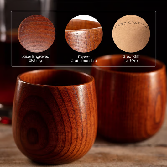 🔥Venta Caliente 2026🔥 Vaso de Madera Artesanal Carbonizado – Copa Original de Bourbon de Madera