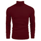 Sweater slim de cuello alto de punto para hombre de invierno