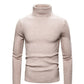 Sweater slim de cuello alto de punto para hombre de invierno