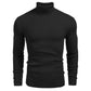 Sweater slim de cuello alto de punto para hombre de invierno