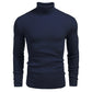 Sweater slim de cuello alto de punto para hombre de invierno
