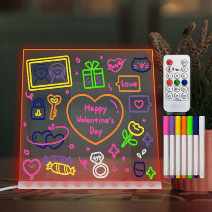 Pizarra luminosa LED para escribir mensajes