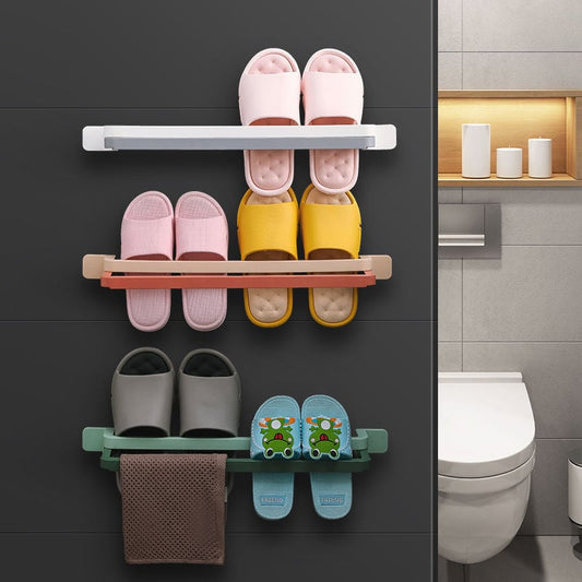 Estante plegable para zapatillas sin agujeros