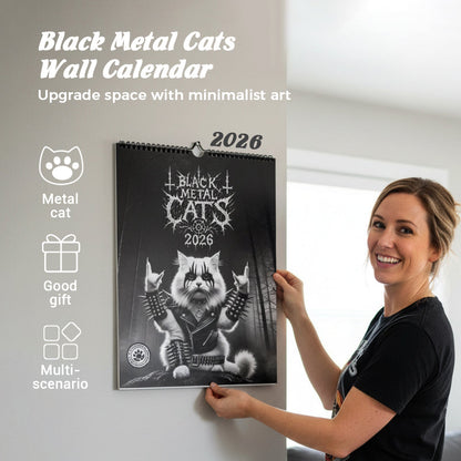 Calendario Black Metal Cat 2026