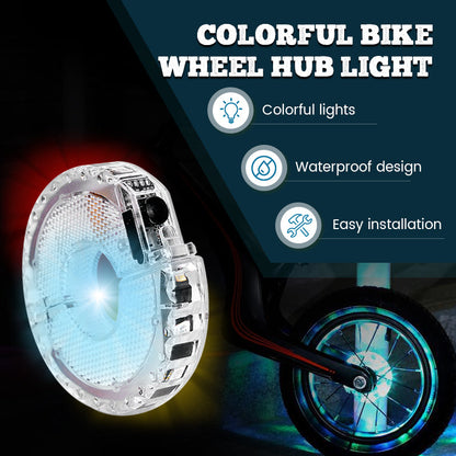 Luz colorida para el buje de la rueda de la bicicleta