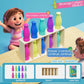 Juguetes para niños que combinan con el color de las botellas