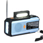Radio de emergencia solar con manivela para alertas meteorológicas