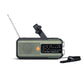 Radio de emergencia solar con manivela para alertas meteorológicas