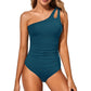 💥 ¡ÚLTIMO DÍA DE OFERTA! 50% DE DESCUENTO 🏖️👙 Bañador de una pieza de un solo hombro para mujer con control de abdome