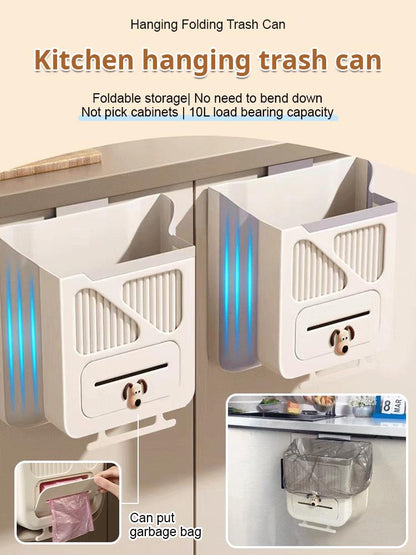 🥡 50% DE DESCUENTO POR TIEMPO LIMITADO 🥦 Cubo de Basura Plegable para Cocina Colgante 🗑️
