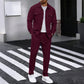 🔥 Conjunto de chaqueta y pantalones para hombre tipo waffle – Tejido transpirable tipo waffle, corte relajado y estilo casual sin esfuerzo 👕👖