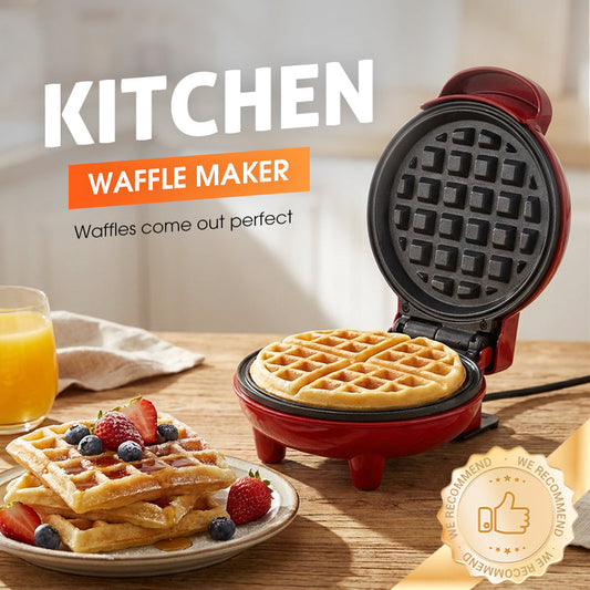 Mini Gofrera Eléctrica para Preparar Desayunos Fácilmente