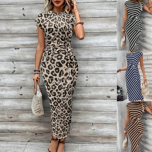 🥳 ¡OFERTA CALIENTE 2026 – 53% DE DESCUENTO! 🥳💞 ¡Más de 50K vendidos! 🌸 Vestido bodycon con nudo para mujer – Estampado de leopardo, nudo favorecedor que estiliza el abdomen. Cómodo y elegante para fiestas o citas. ¡Siéntete hermosa! ✨🌹