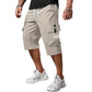 Pantalones Capri Cargo Casual para Hombre con Cintura de Cordó