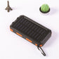 ⚡Batería externa solar portátil, cargador solar con dos linternas LED, batería externa para viajes y acampadas