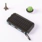 ⚡Batería externa solar portátil, cargador solar con dos linternas LED, batería externa para viajes y acampadas