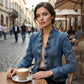 🧥 ¡50% DE DESCUENTO AHORA! 🌸 Chaqueta vaquera abierta para mujer con volantes – ligera, femenina y versátil – elegante para cualquier outfit 👗