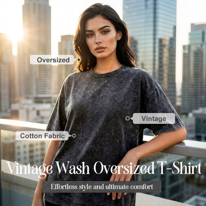Camiseta oversize con lavado vintag
