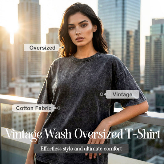Camiseta oversize con lavado vintag