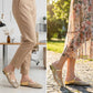 👡 ¡50 % de descuento! ☁️ Mules Mary Jane de punta cuadrada tejidas para mujer