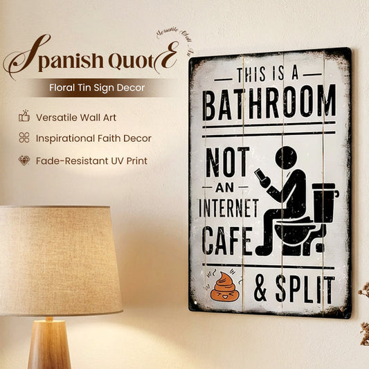 ✨ Letrero Metálico Vintage - Decoración para Hogar y Baño