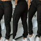 Pantalones jogger con múltiples bolsillos para muje