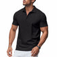 Camiseta de hombre de secado rápido con cuello tipo solapa y manga cort