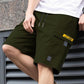 Pantalones cortos casuales de hombre tipo cargo con cintura de cordó