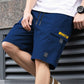Pantalones cortos casuales de hombre tipo cargo con cintura de cordó
