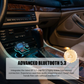 📻 ¡50% DE DESCUENTO AHORA! 🚗 Transmisor FM Bluetooth universal para coche con doble puerto – Música inalámbrica, llamadas manos libres y cargador USB dual 🔌