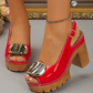 👡 ¡50% DE DESCUENTO! ✨ Sandalias peep toe elegantes con tacón y hebilla – con estilo, cómodas y perfectas para cualquier ocasión