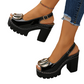 👡 ¡50% DE DESCUENTO! ✨ Sandalias peep toe elegantes con tacón y hebilla – con estilo, cómodas y perfectas para cualquier ocasión