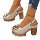 👡 ¡50% DE DESCUENTO! ✨ Sandalias peep toe elegantes con tacón y hebilla – con estilo, cómodas y perfectas para cualquier ocasión