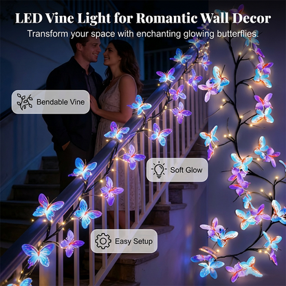 🥳OFERTA CALIENTE 2026🥳💞¡Más de 50K vendidos!🌿Luces LED de enredadera con mariposas románticas