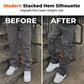 Jeans vaqueros de hombre estilo stacked flare