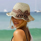🎀 50 % DE DESCUENTO 👒 | Sombrero de paja con lazo retro – plegable y transpirable para el verano