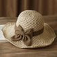 🎀 50 % DE DESCUENTO 👒 | Sombrero de paja con lazo retro – plegable y transpirable para el verano